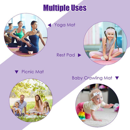 182 cm Thick Yoga Mat with Double-Sided Non-Slip Surface