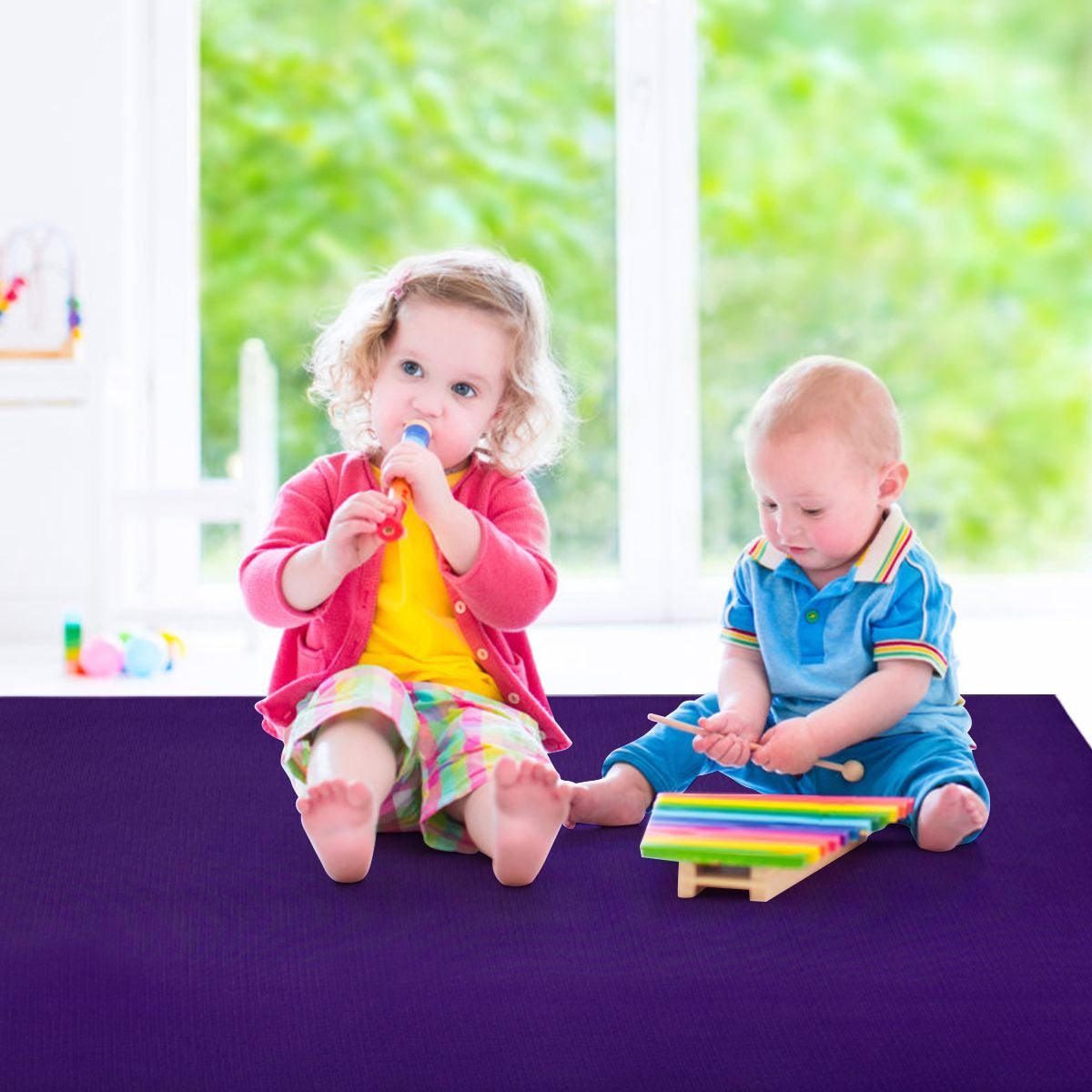 182 cm Thick Yoga Mat with Double-Sided Non-Slip Surface