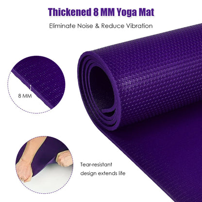 182 cm Thick Yoga Mat with Double-Sided Non-Slip Surface
