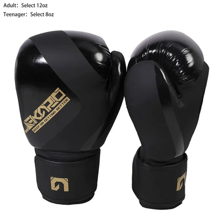 Professional 12oz Boxing Training Gloves for Adults - Muay Thai and Sanda Fighting Gloves for Men and Women - Ideal Gift for Boys