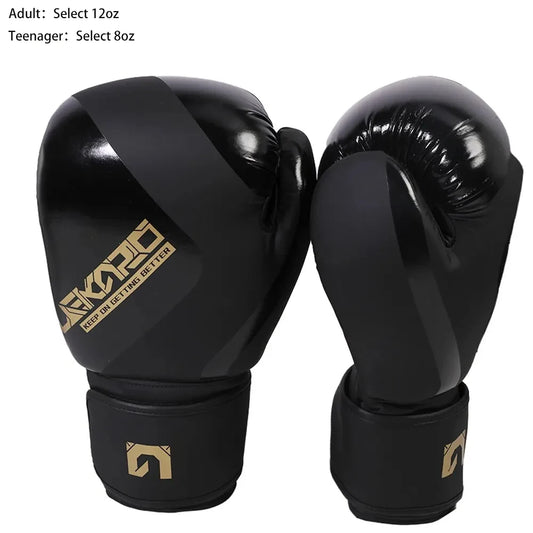Professional 12oz Boxing Training Gloves for Adults - Muay Thai and Sanda Fighting Gloves for Men and Women - Ideal Gift for Boys