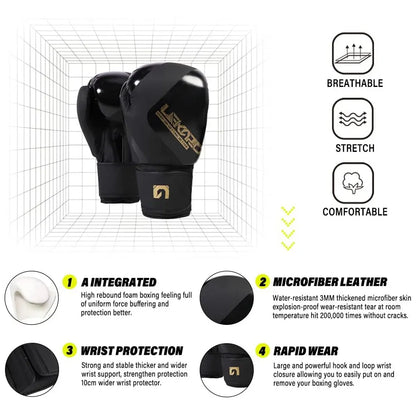 Professional 12oz Boxing Training Gloves for Adults - Muay Thai and Sanda Fighting Gloves for Men and Women - Ideal Gift for Boys