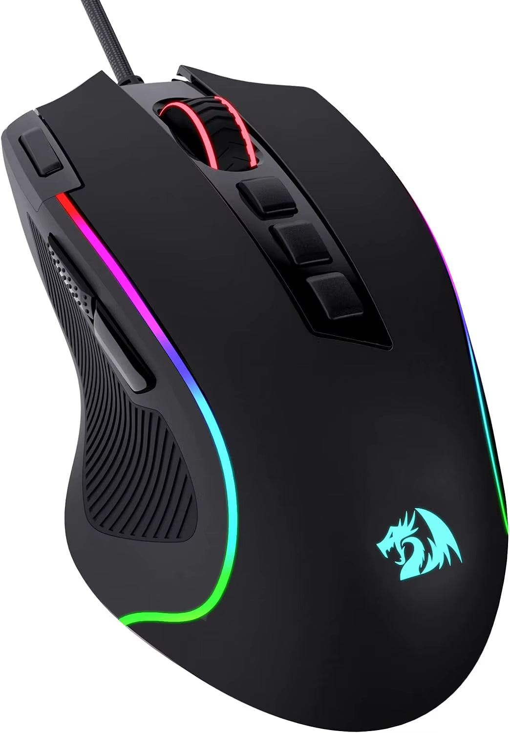 M612 Predator RGB Gaming Mouse 8000 DPI Wired Optical with 11 Programmable Buttons, White
